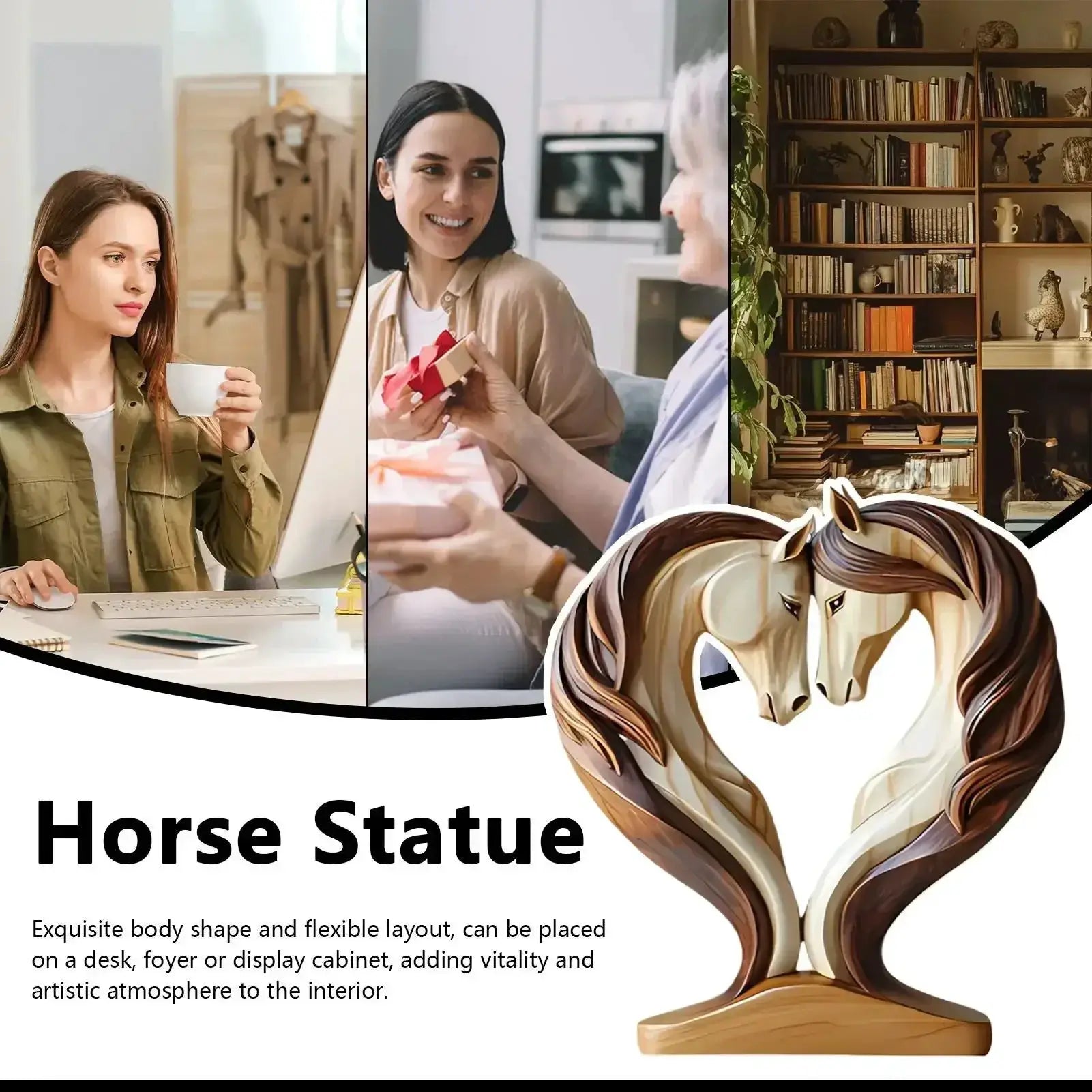 Ornament - Wooden Snuggle Pose Tabletop by House Of Avana
