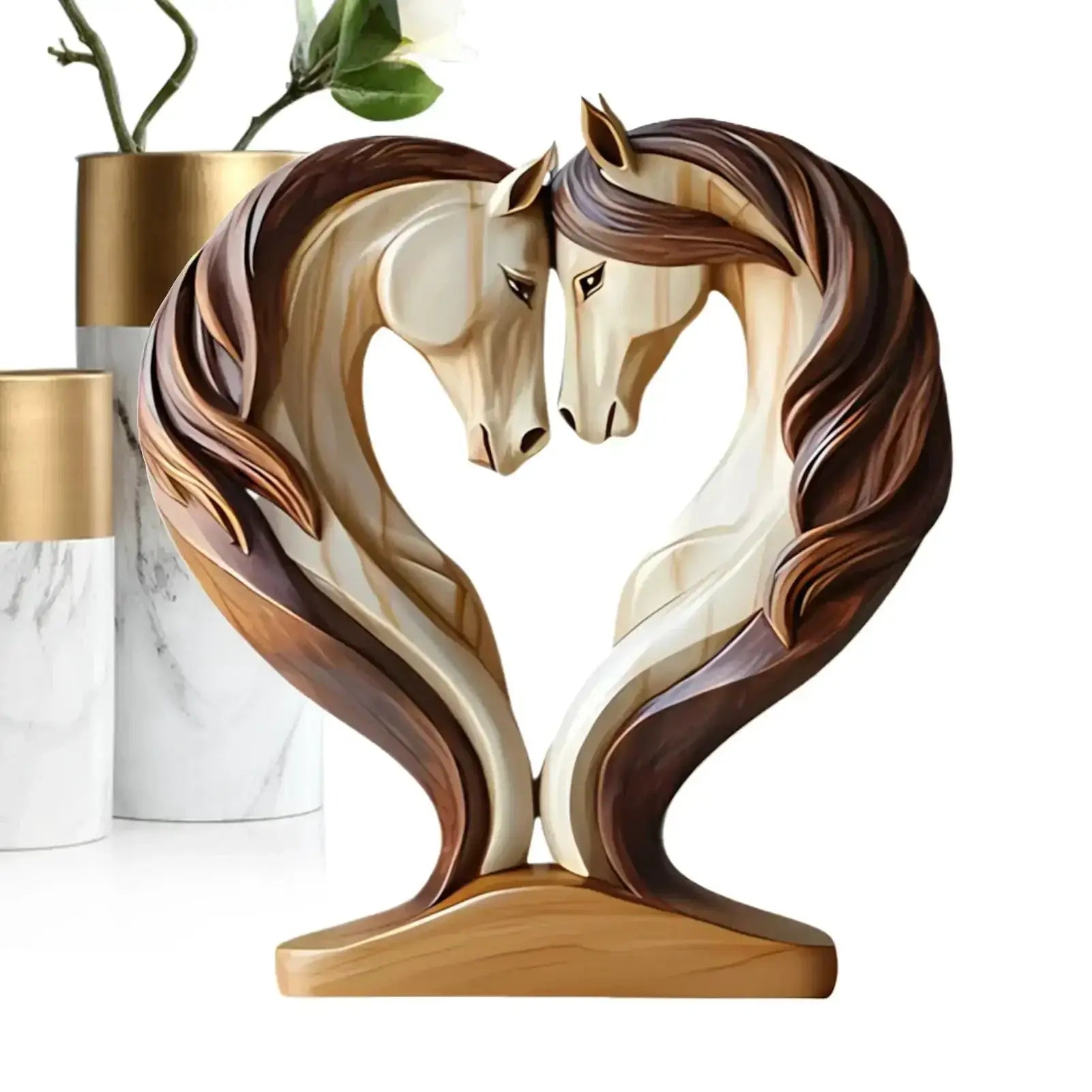 Ornament - Wooden Snuggle Pose Tabletop by House Of Avana