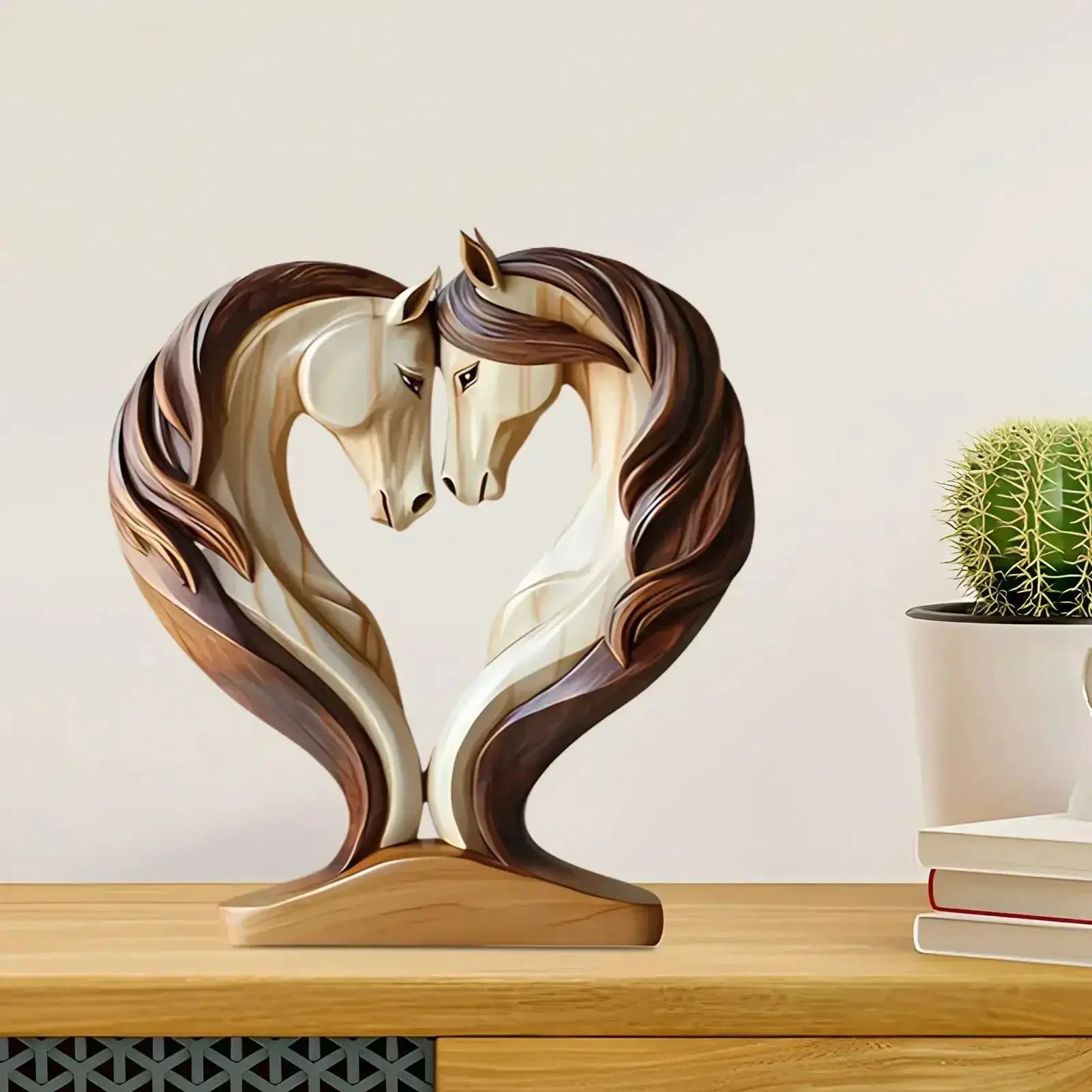 Ornament - Wooden Snuggle Pose Tabletop by House Of Avana