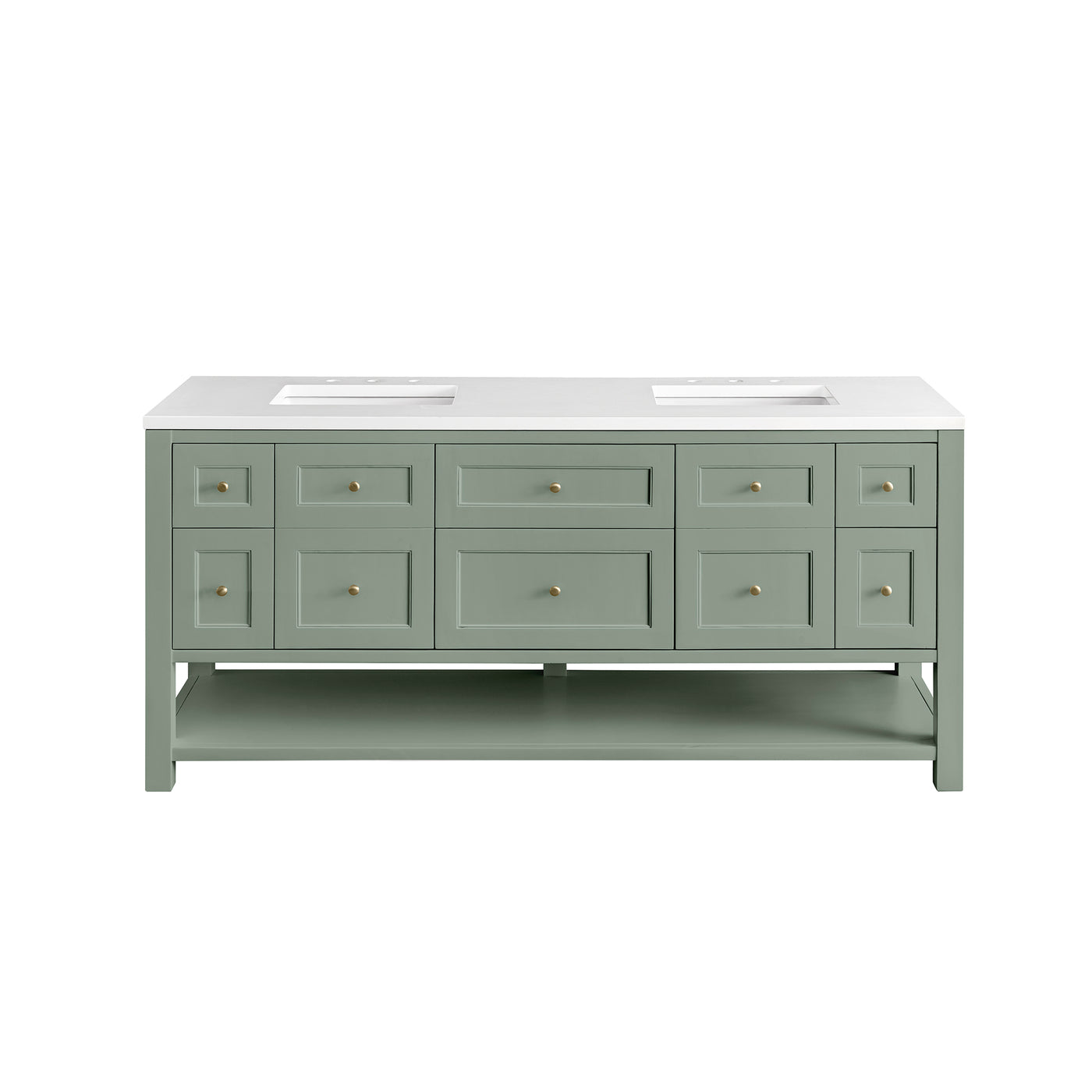 James Martin Breckenridge 72" Double Bathroom Vanity, Smokey Celadon by James Martin