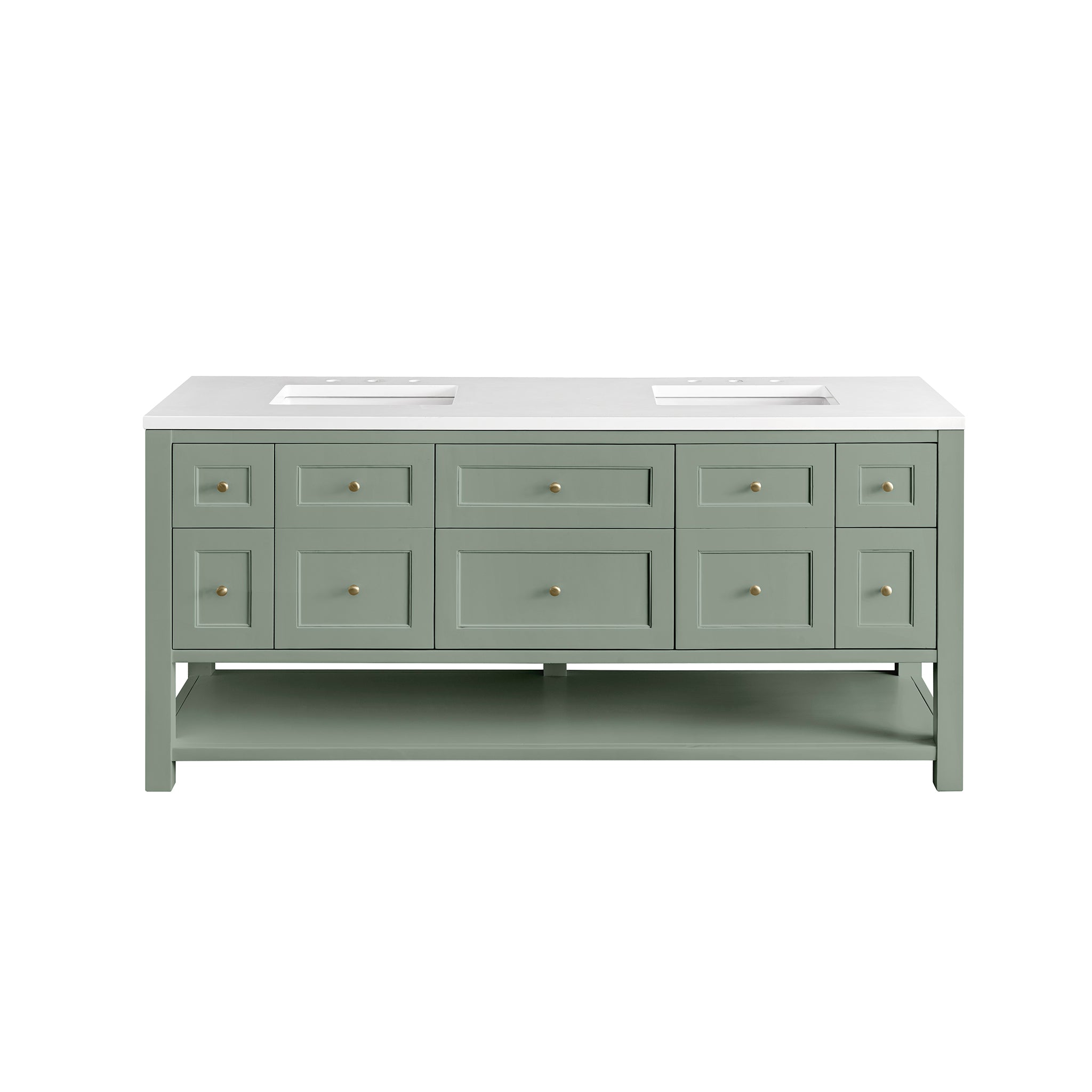 James Martin Breckenridge 72" Double Bathroom Vanity, Smokey Celadon by James Martin