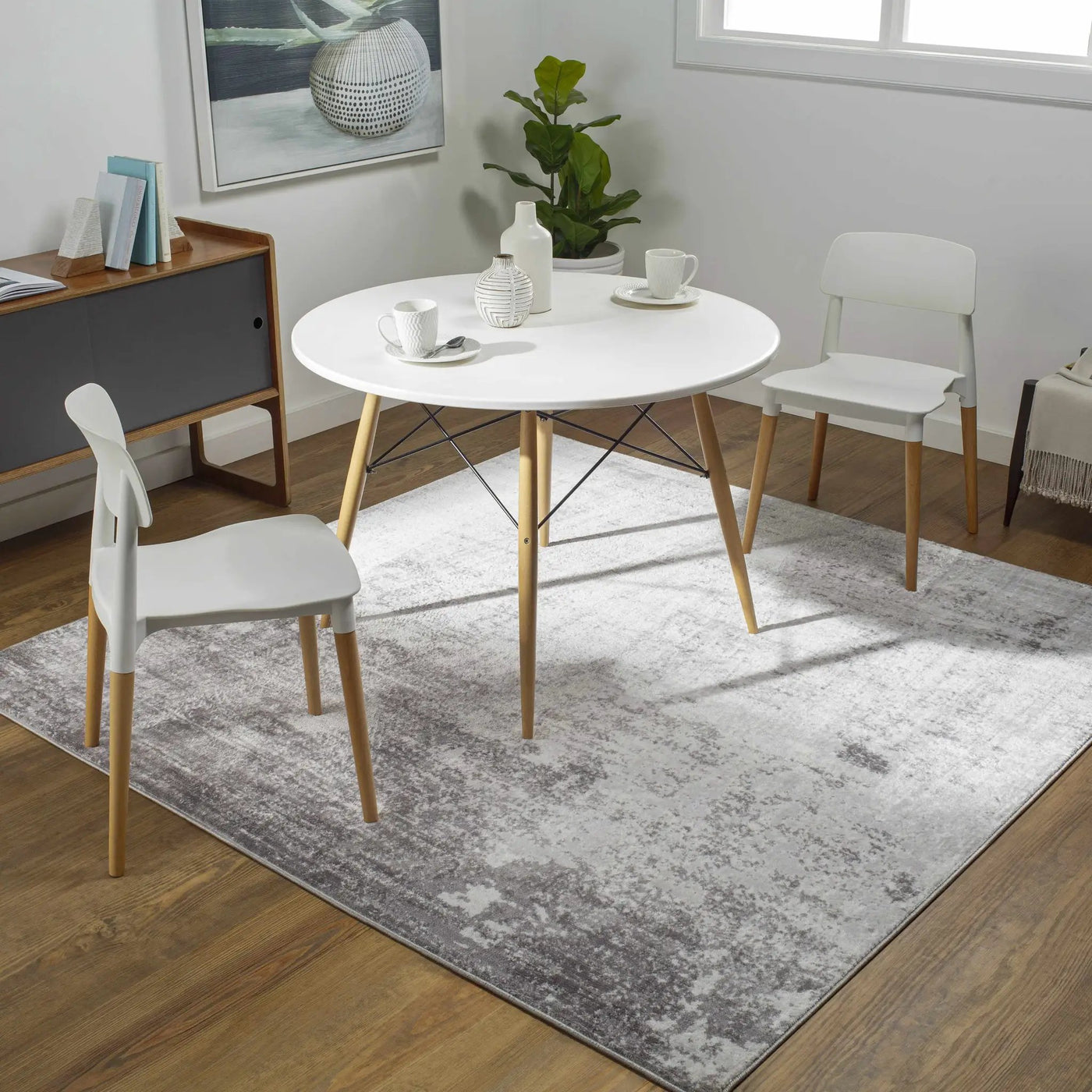 Ortonville Abstract Gray Rug by Boutique Rugs