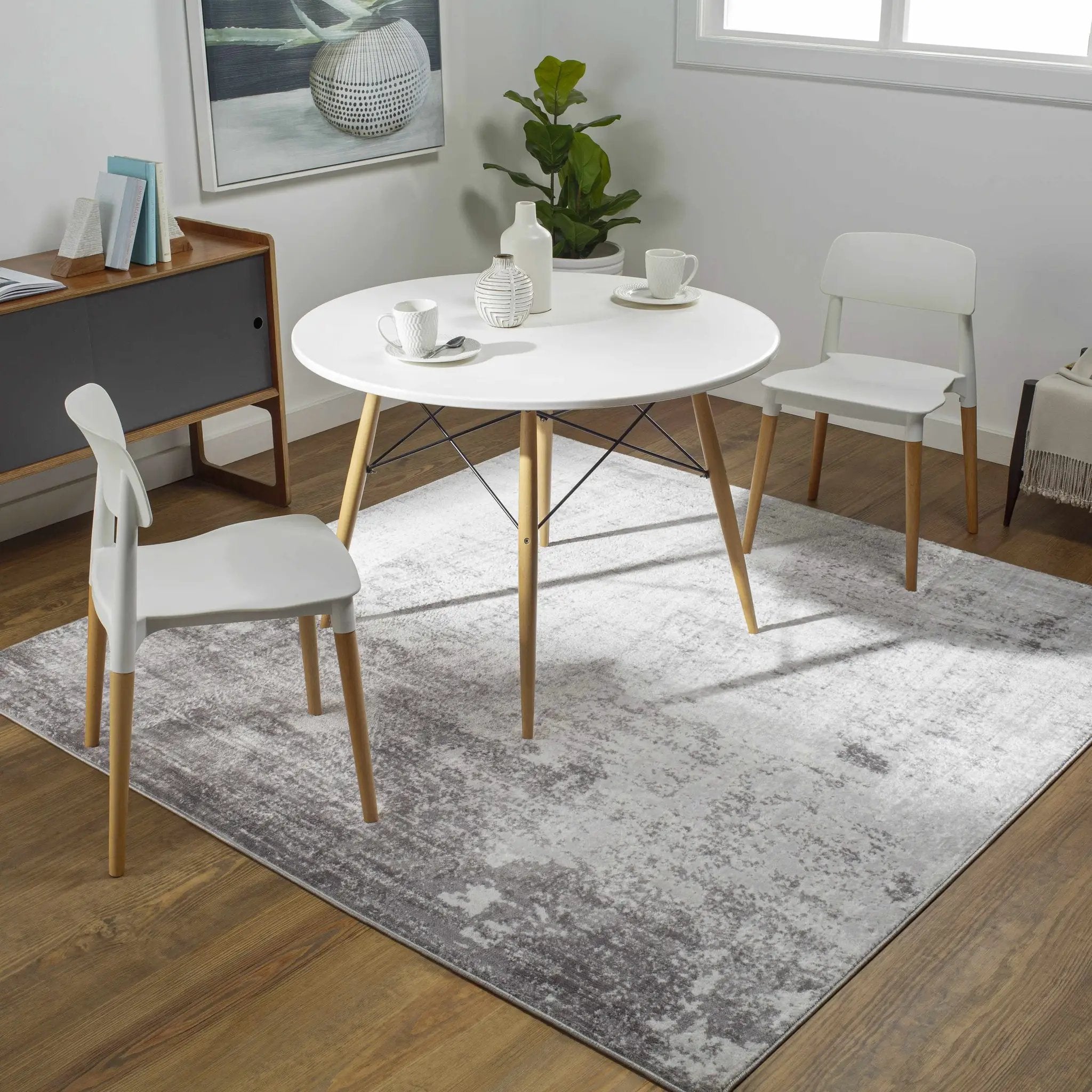 Ortonville Abstract Gray Rug by Boutique Rugs