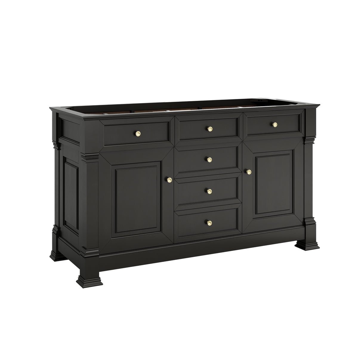 James Martin Brookfield 60" Double Vanity Cabinet, Black Onyx