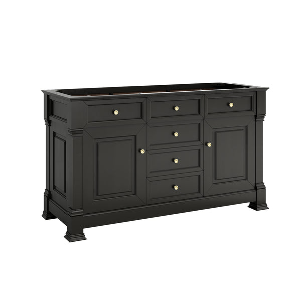 James Martin Brookfield 60" Double Vanity Cabinet, Black Onyx