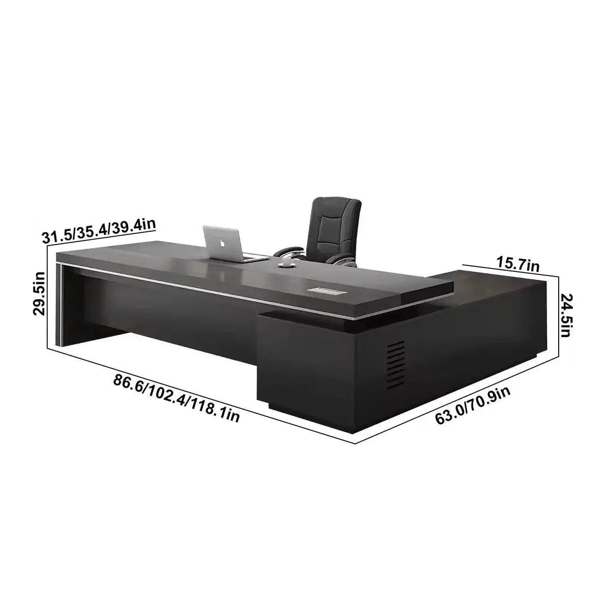 Acumen · Modern Executive L-Shaped Desk by Arc Grove
