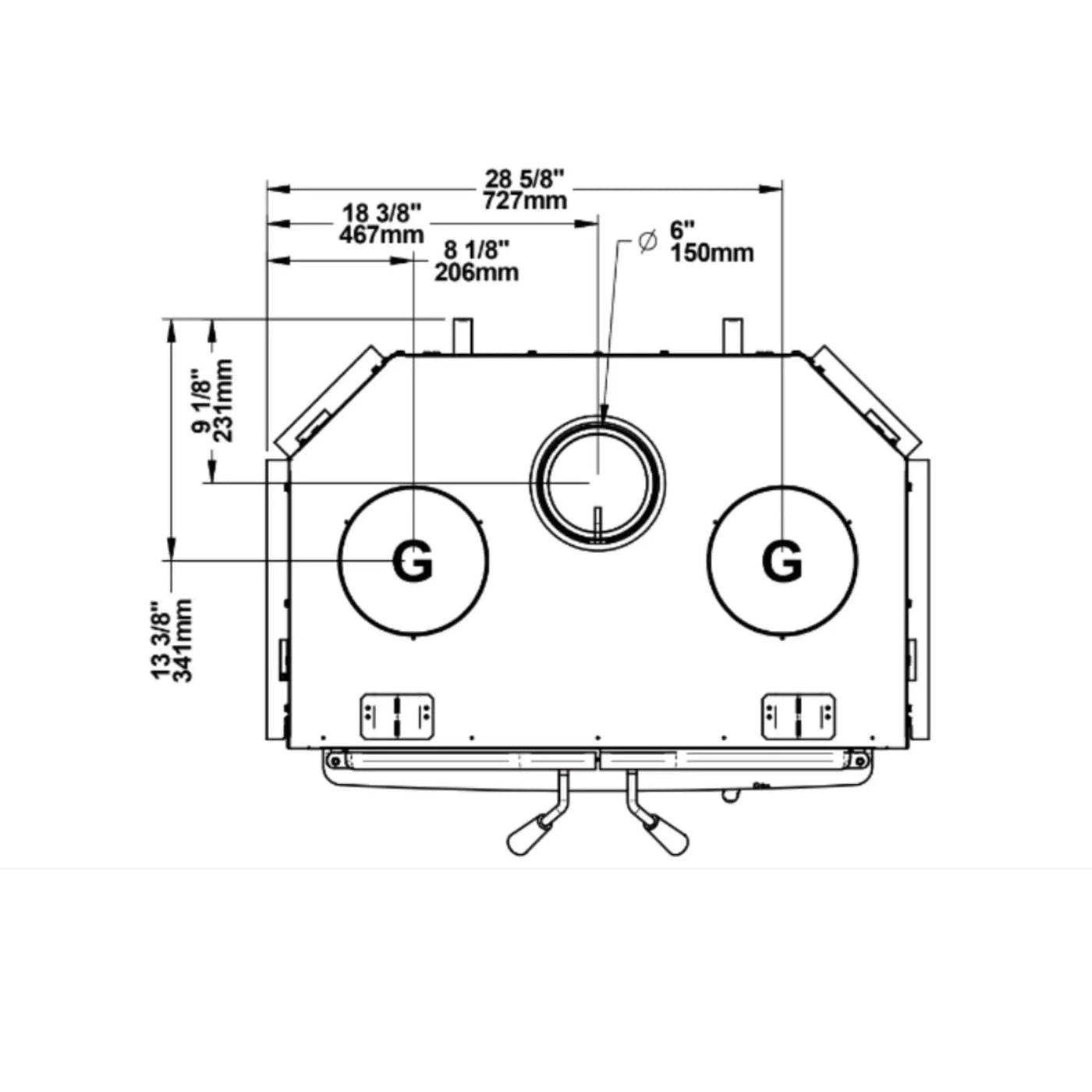 Osburn Stratford II Wood-Burning Fireplace Insert [OB04007] (SAK31578) by SAKSBY WHOLESALE
