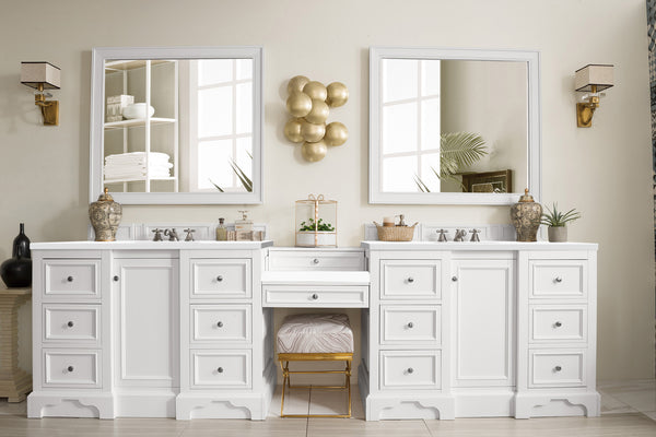 James Martin De Soto 118" Double Bathroom Vanity, Bright White