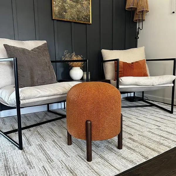 Plush Boucle Drum Ottoman, Choose Your Color by Decor Steals