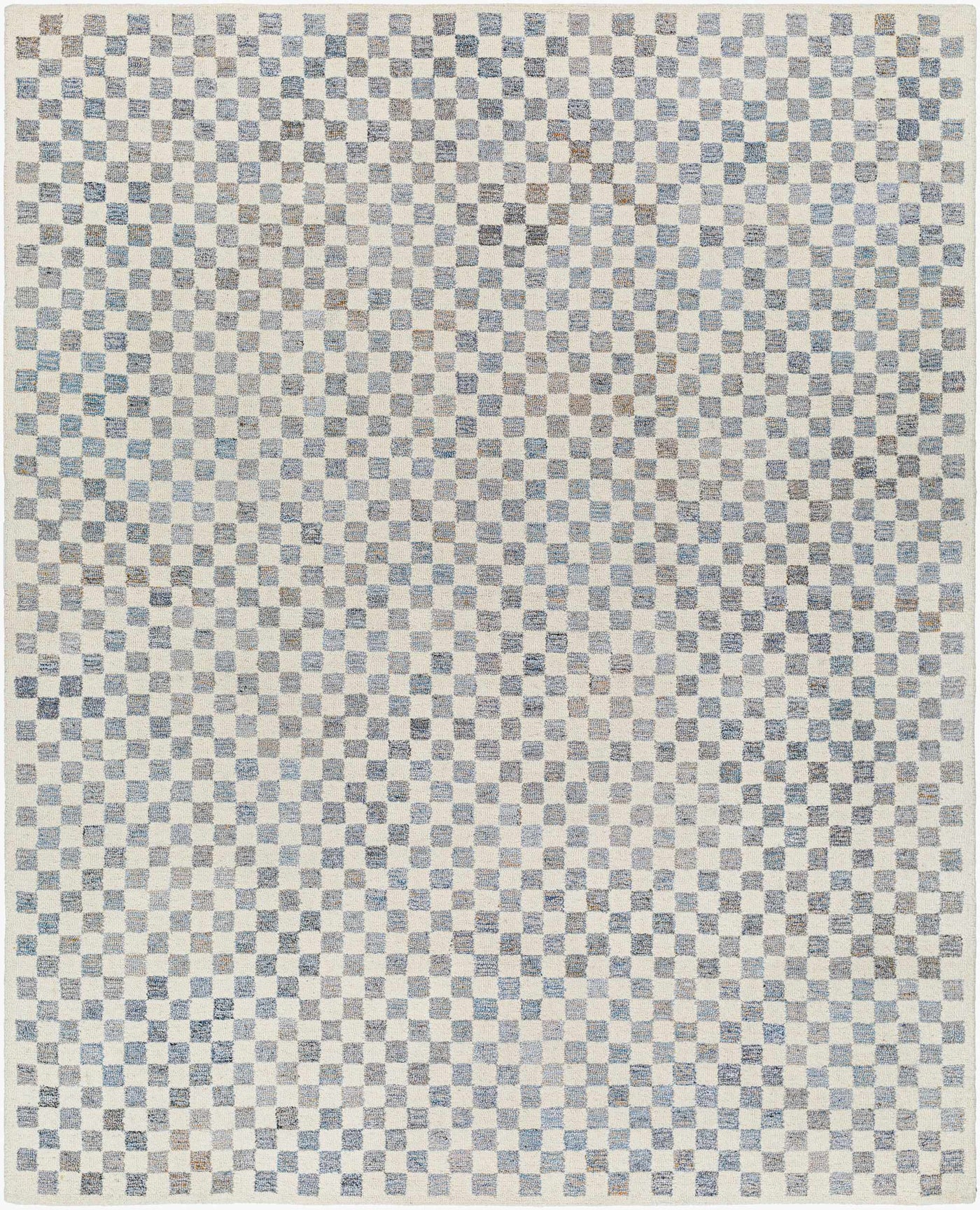Halen Gray Checkered Area Rug by Boutique Rugs