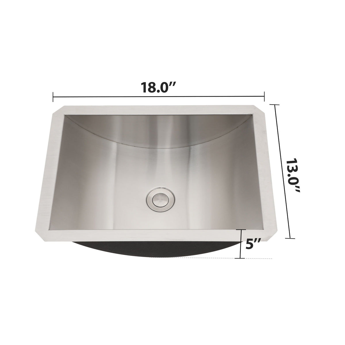 Undermount Bathroom Sink With Pop Up Drain, Brushed Nickel, photo 4 of 4