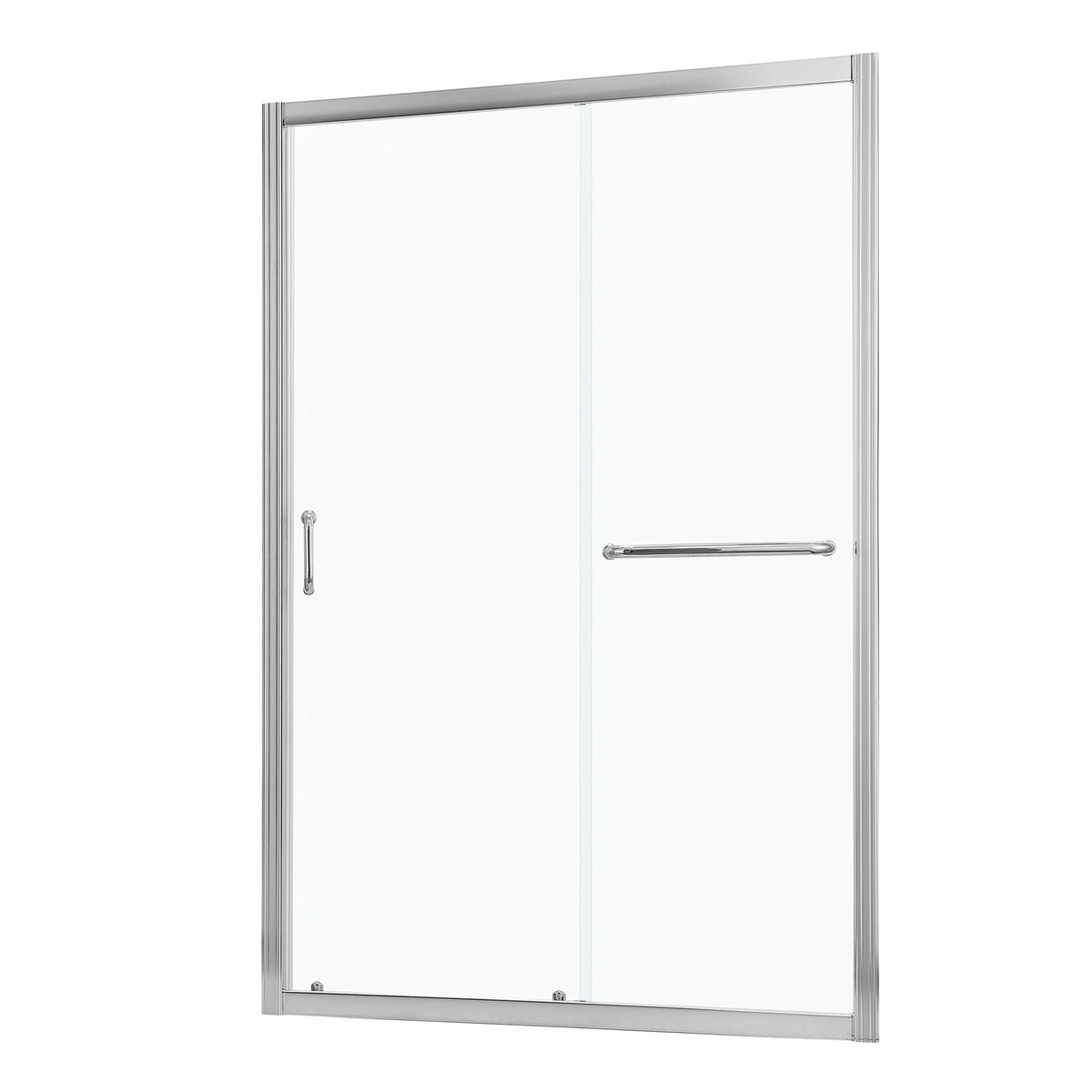 Single Sliding Bypass Shower Door Tempered Glass Enclosure