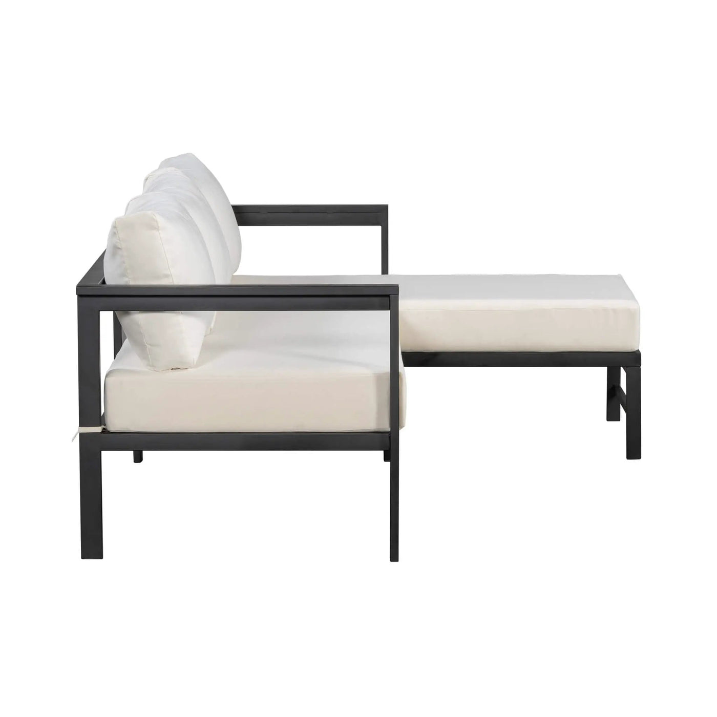 Outdoor 3-Person L-Shaped Patio Sofa With Iron Frame And Thick Cushions [No Coffee Table] (SAK70213) by SAKSBY WHOLESALE