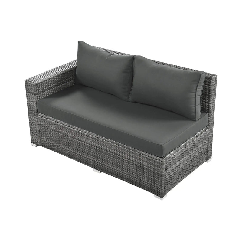 Alora Outdoor 6-Piece All-Weather PE Rattan Sofa Set With Adjustable Seat, Storage Box, Removable Covers, And Tempered Glass Table Top (SAK37221) by SAKSBY WHOLESALE