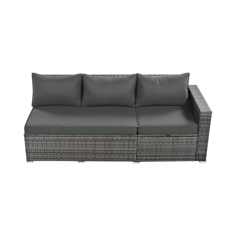 Alora Outdoor 6-Piece All-Weather PE Rattan Sofa Set With Adjustable Seat, Storage Box, Removable Covers, And Tempered Glass Table Top (SAK37221) by SAKSBY WHOLESALE