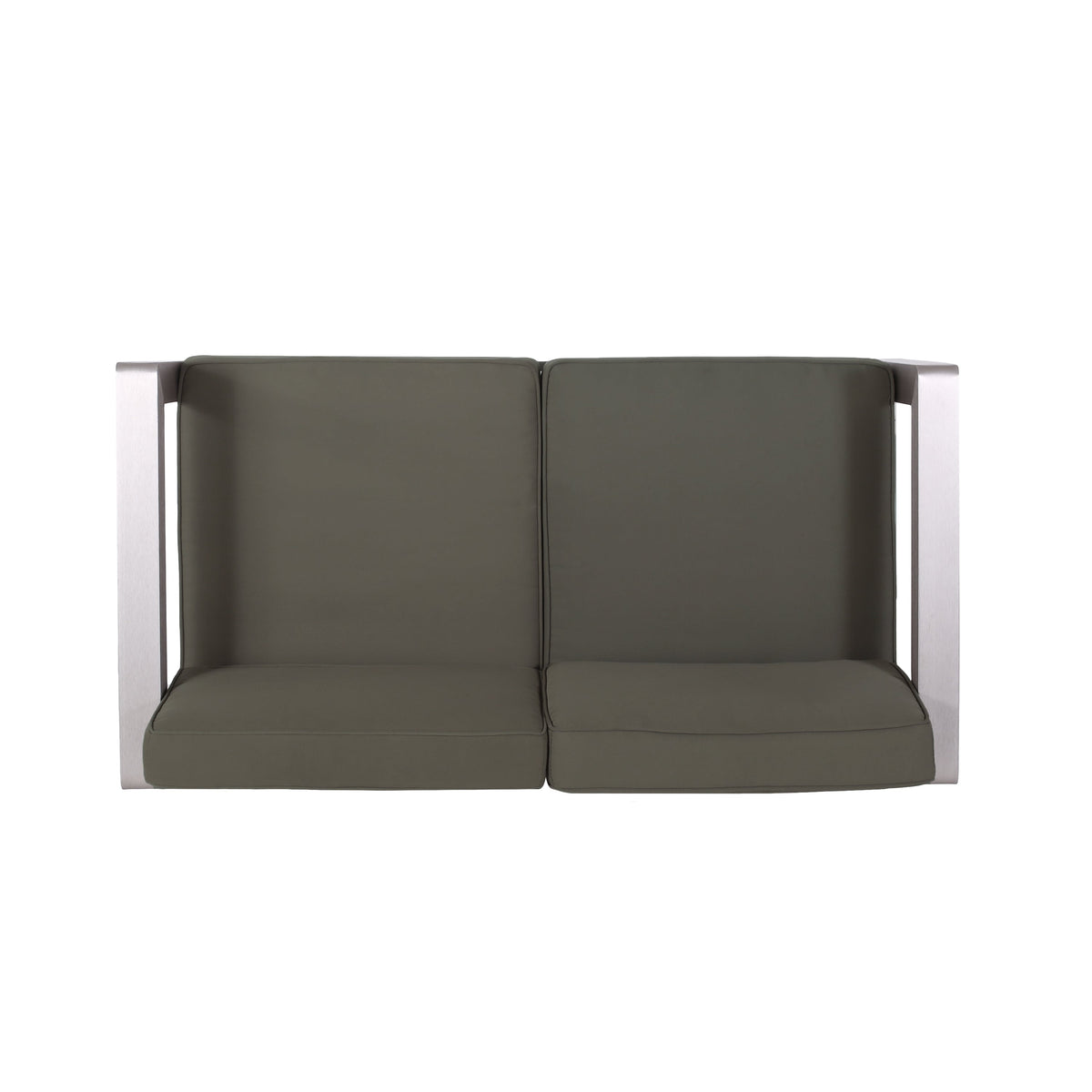 Outdoor Aluminum Loveseat – Low-Profile Patio Seating with Deep Cushions, photo 10 of 14