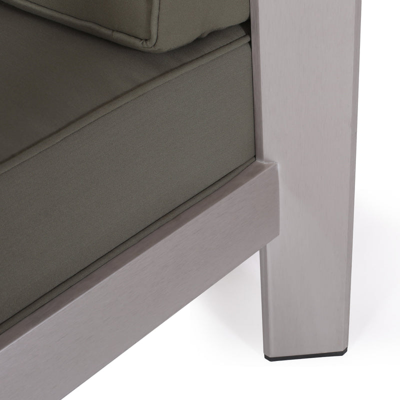Outdoor Aluminum Loveseat – Low-Profile Patio Seating with Deep Cushions, photo 14 of 14