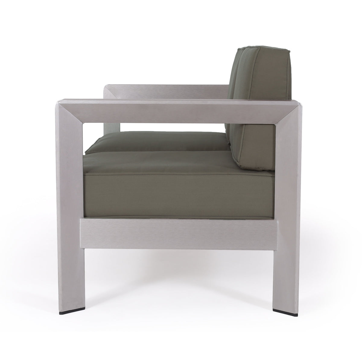 Outdoor Aluminum Loveseat – Low-Profile Patio Seating with Deep Cushions, photo 9 of 14