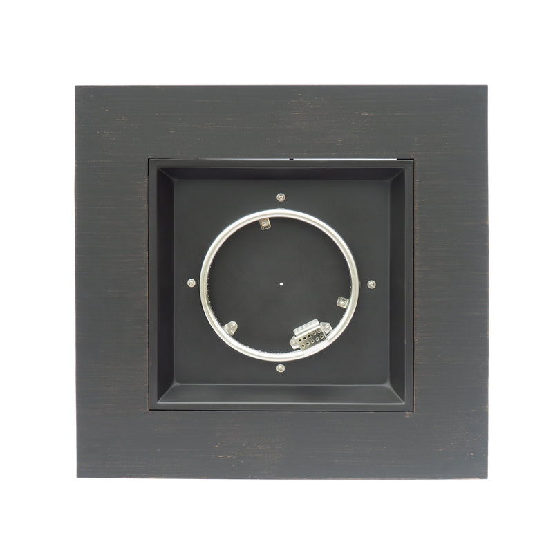 33" Outdoor Iron Square Propane Fire Pit - Brushed Brown, photo 6 of 15