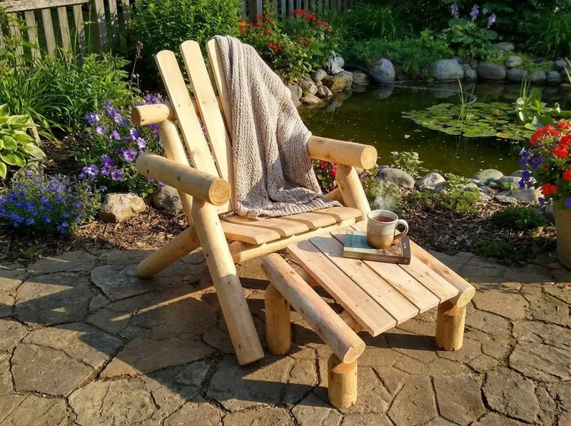 Outdoor Patio Footrest by Cedar Creek Rustic Furniture