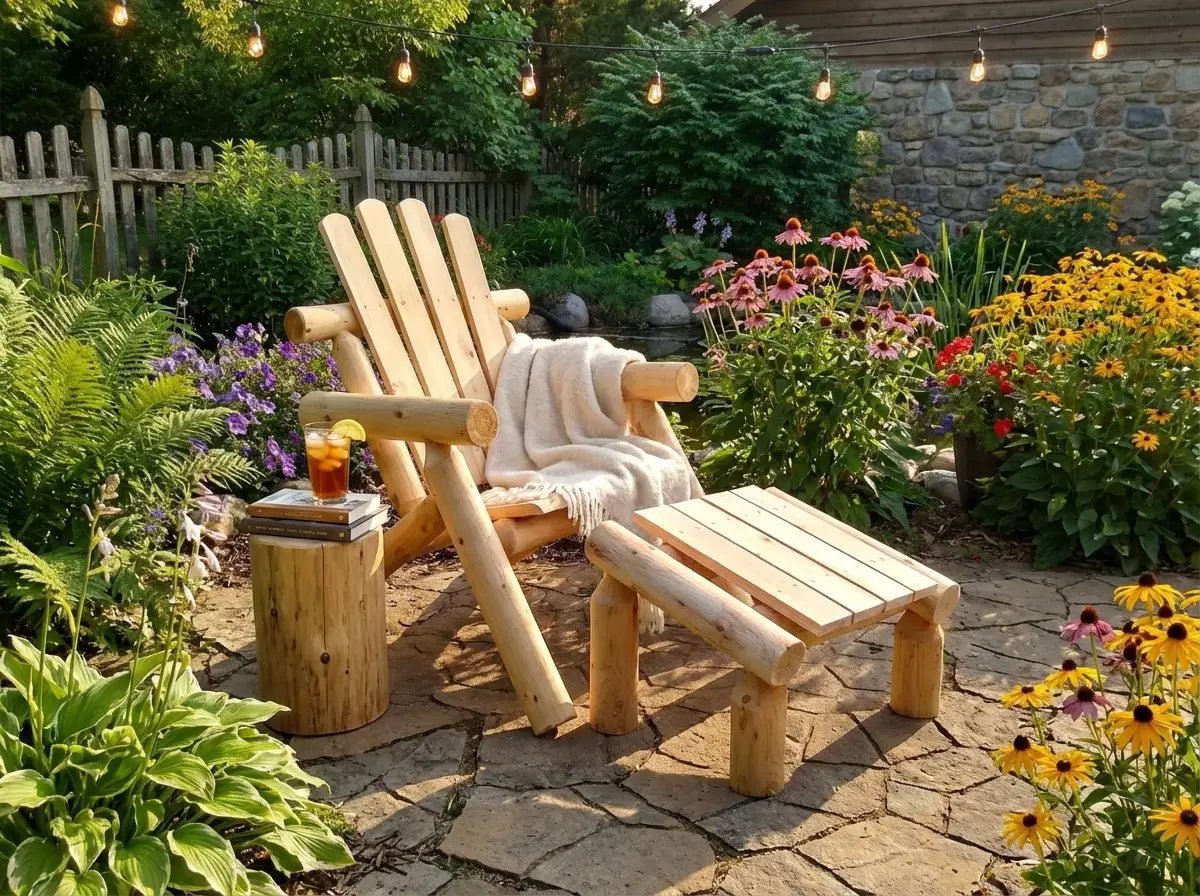 Outdoor Patio Footrest by Cedar Creek Rustic Furniture
