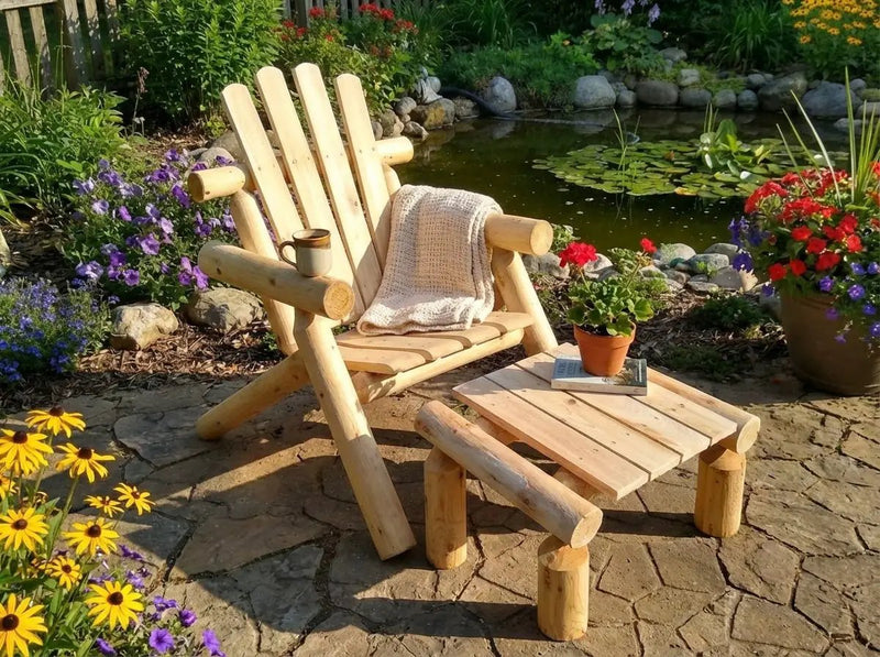 Outdoor Patio Footrest by Cedar Creek Rustic Furniture