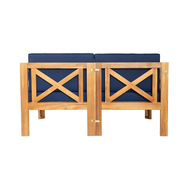 Alora 5-Piece Outdoor Patio Wood Sectional Sofa Set With Cushions (SAK31297) by SAKSBY WHOLESALE