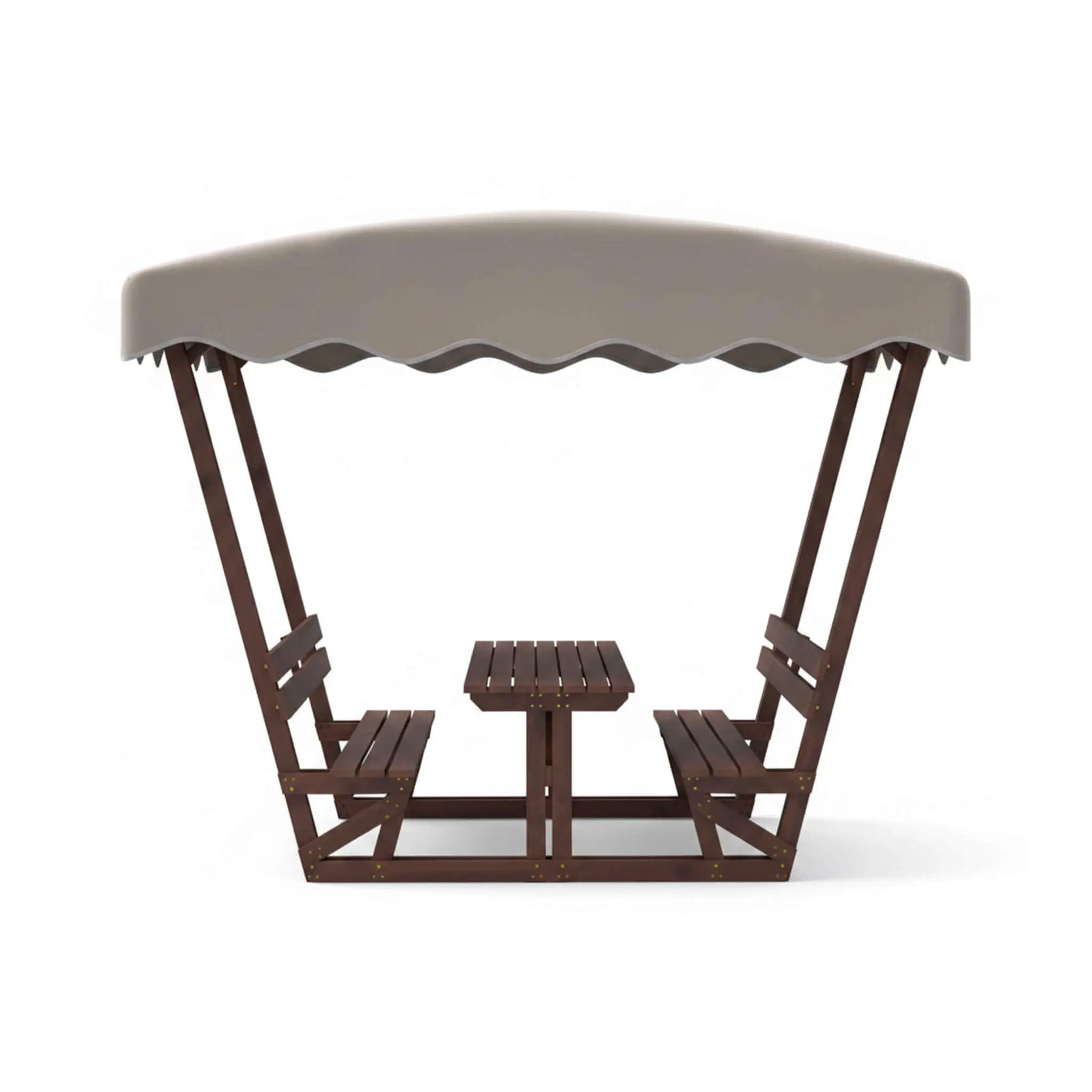Alora Outdoor Waterproof Wood Picnic Table And Bench Set With Removable Canopy (SAK87135) by SAKSBY WHOLESALE