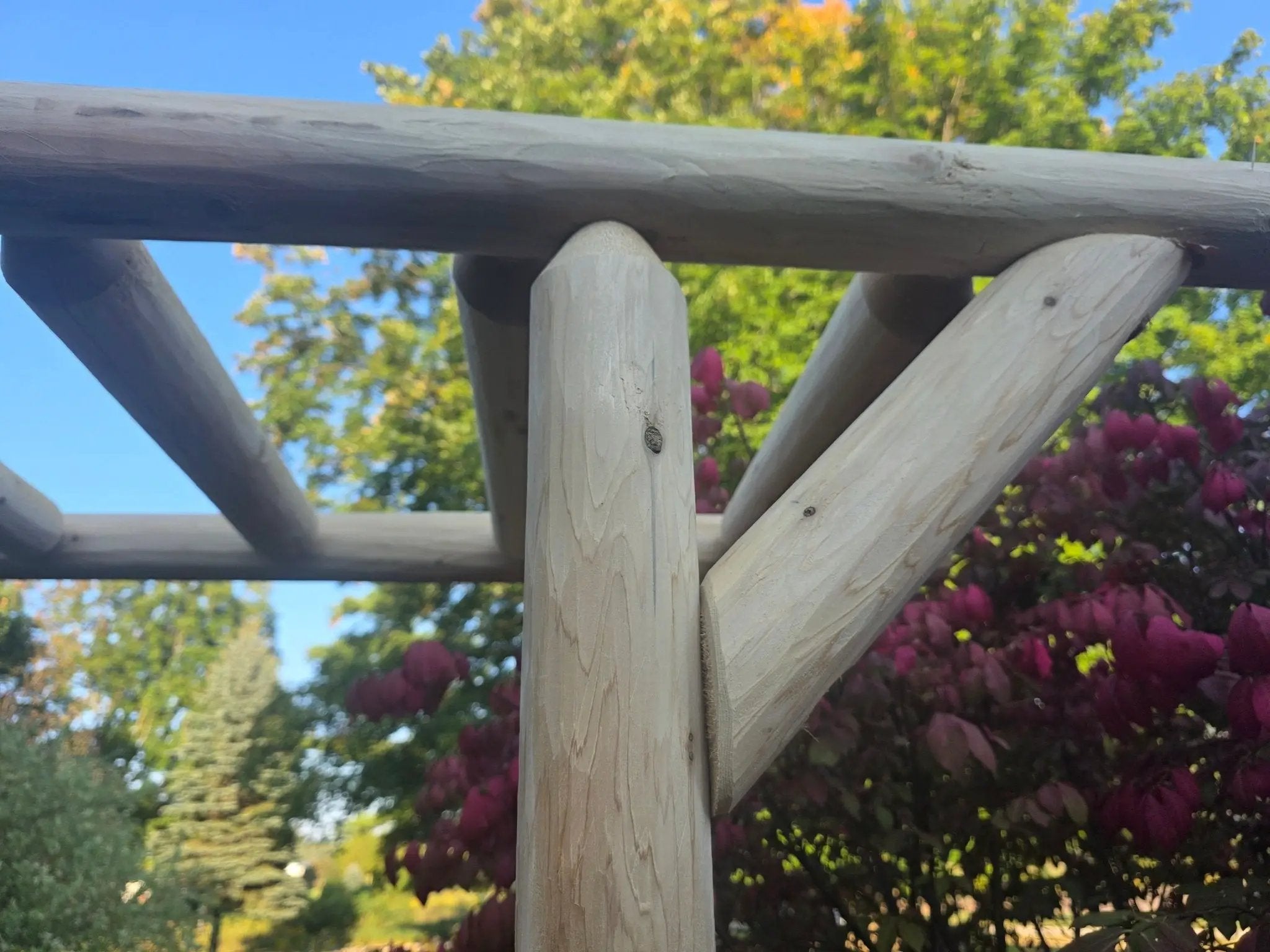 Outdoor Wooden Arbor by Cedar Creek Rustic Furniture