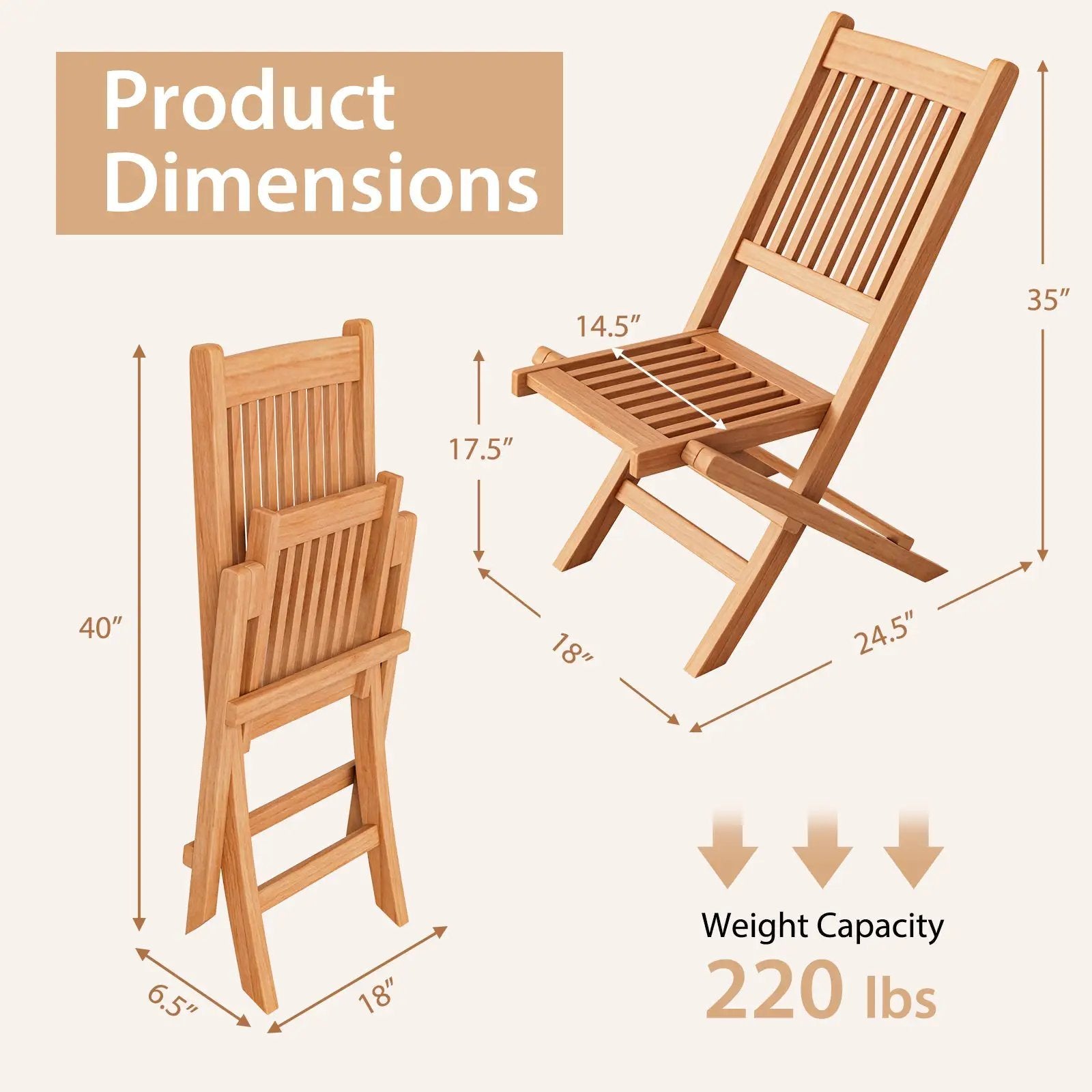 Outdoor Bistro Set with Slatted Seat and Tabletop for Backyard by DirectDeals