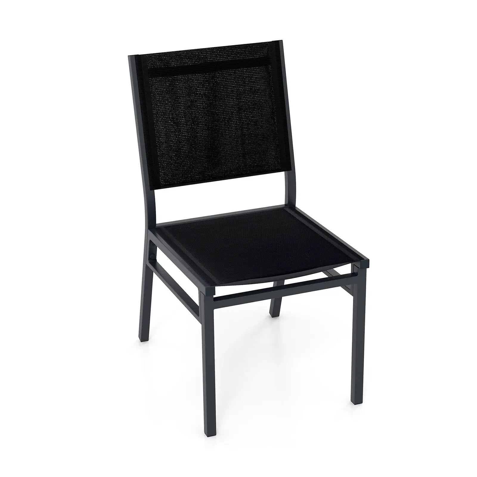 Outdoor Dining Chairs with Breathable Seat and Backrest for Backyard Porch Poolside by DirectDeals