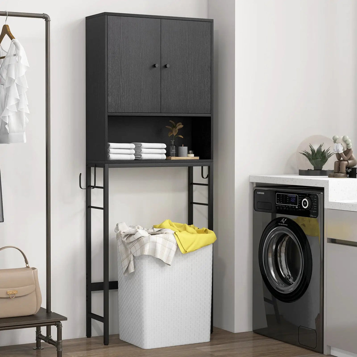 Over The Toilet Storage Cabinet with 2 Doors and Adjustable Shelf by DirectDeals