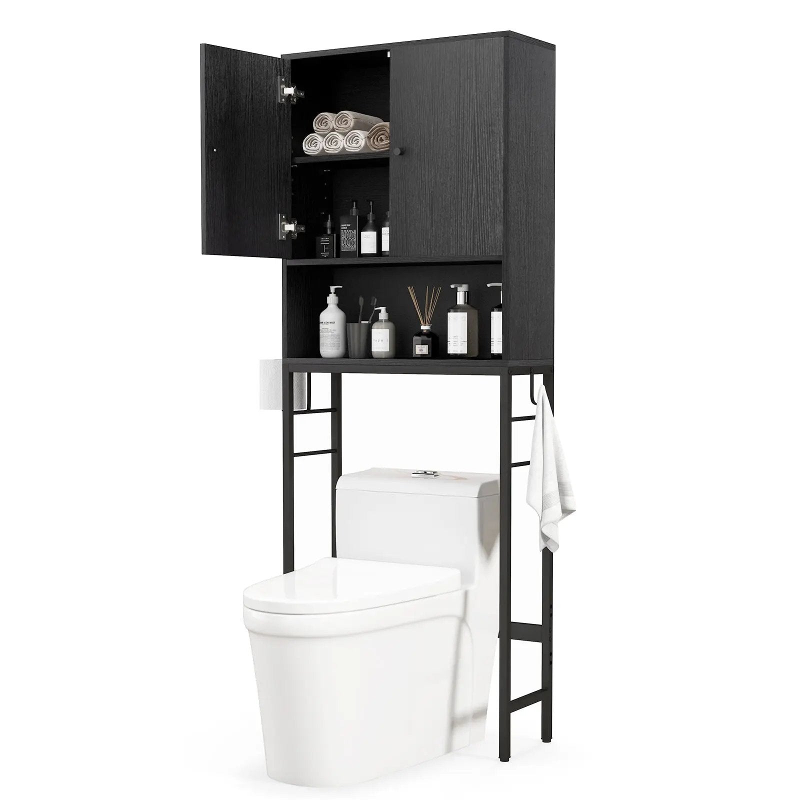 Over The Toilet Storage Cabinet with 2 Doors and Adjustable Shelf by DirectDeals