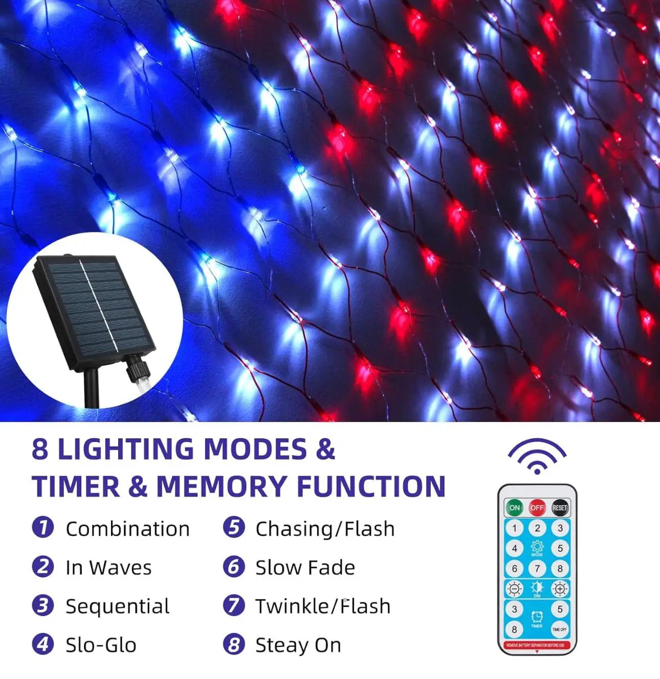 Oversize American Flag Solar Lights 420 Super Bright LEDs 2-in-1 Solar Powered and Plug in Flag Light by Outdoor Solar Outlet