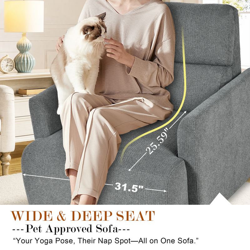 Oversized Accent Chair with Storage Ottoman, Dark Gray Velvet, photo 7 of 10