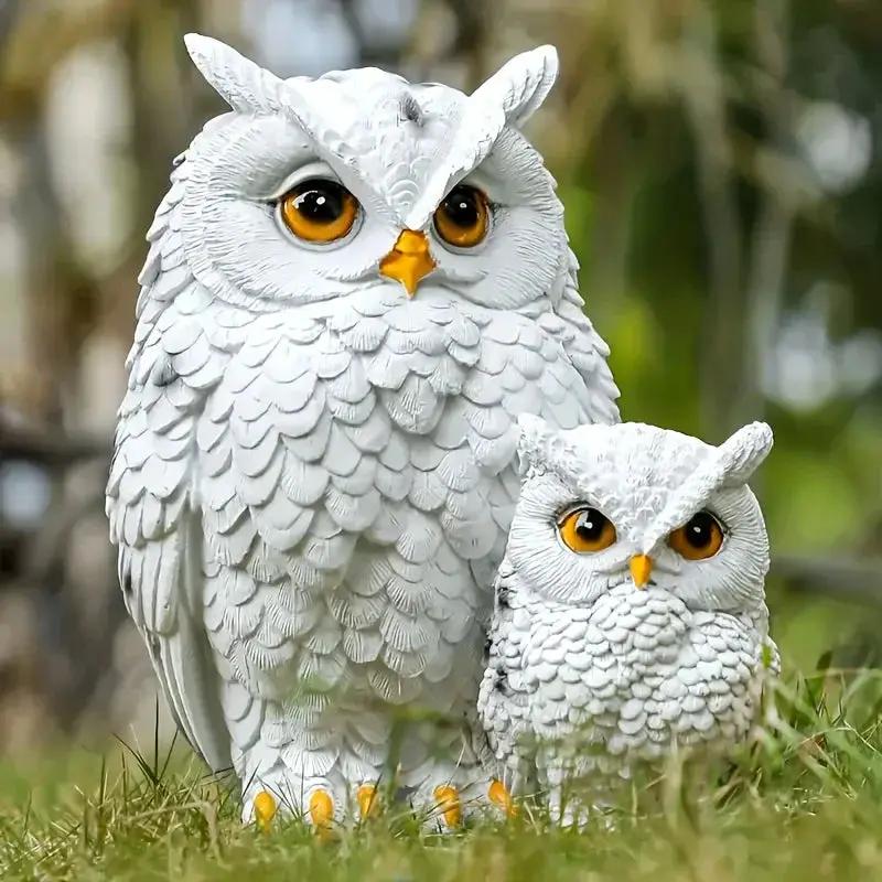 Owl Garden Statues Realistic for Yard by House Of Avana