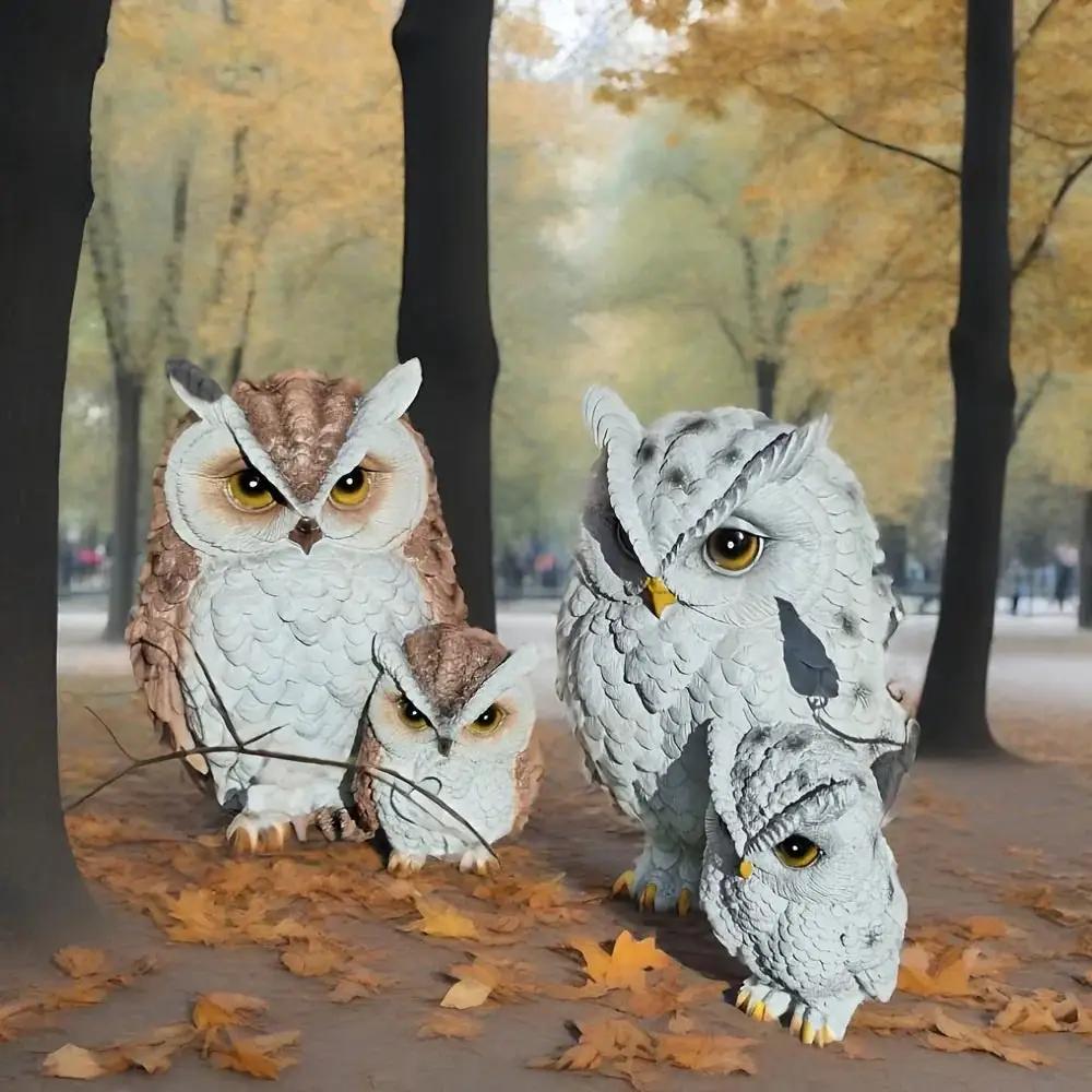 Owl Garden Statues Realistic for Yard by House Of Avana
