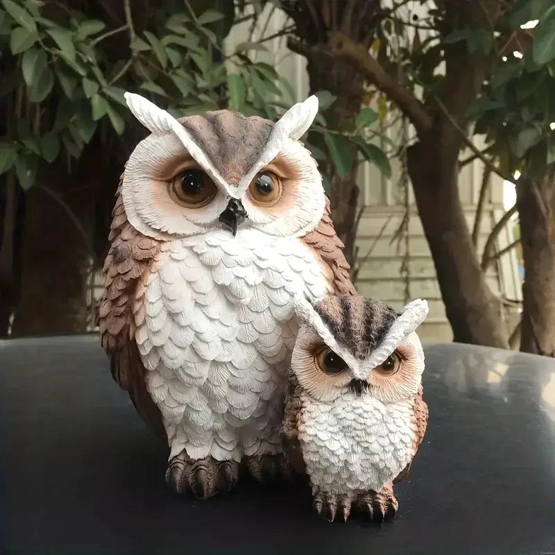 Owl Garden Statues Realistic for Yard by House Of Avana
