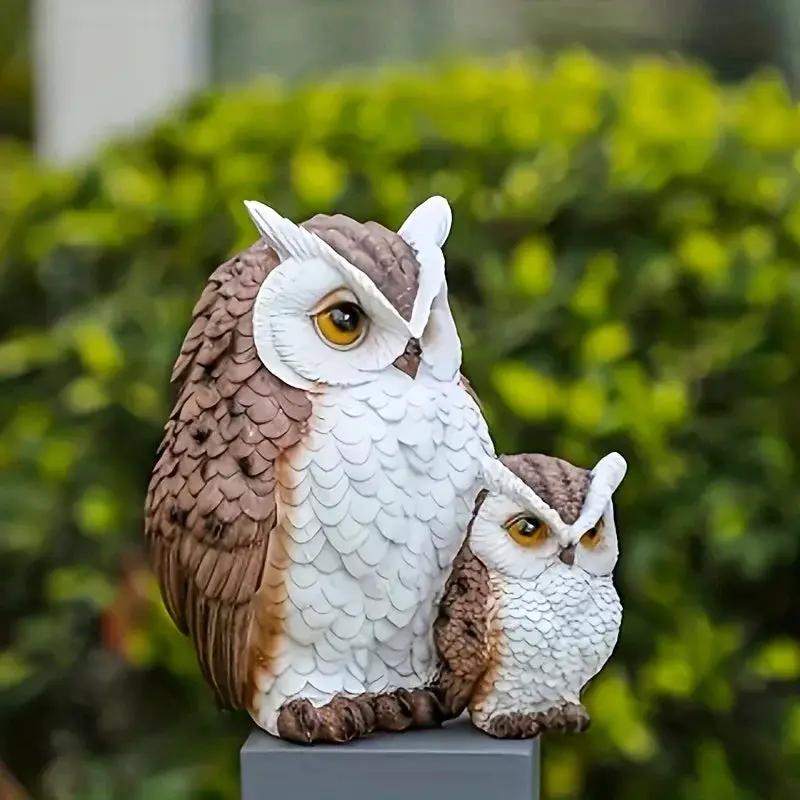Owl Statue - Lifelike Ceramic Garden Decor by House Of Avana