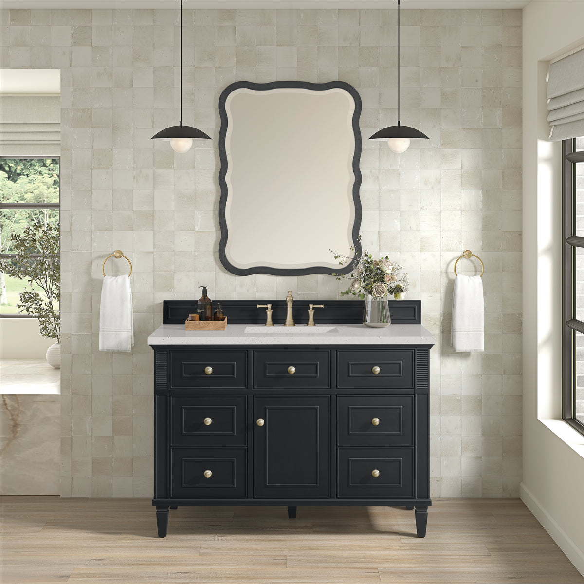 James Martin Lorelai 48" Single Bathroom Vanity, Black Onyx, view 30