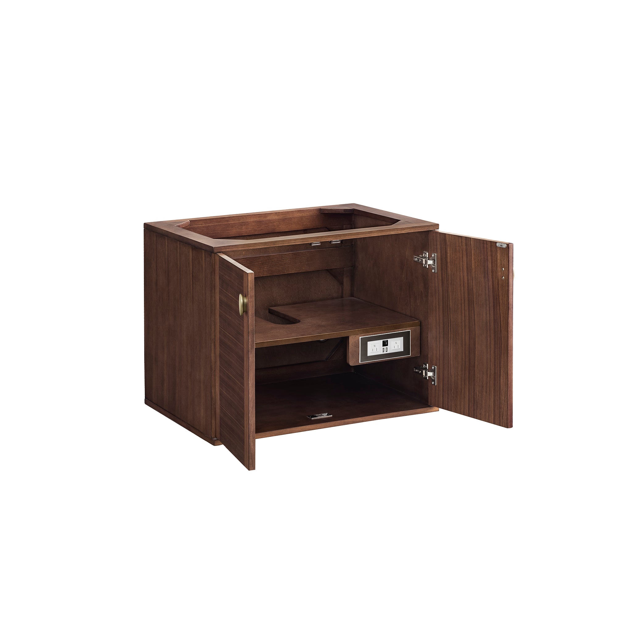 James Martin Amberly 30" Dual Mount Single Bathroom Vanity, Mid-Century Walnut by James Martin