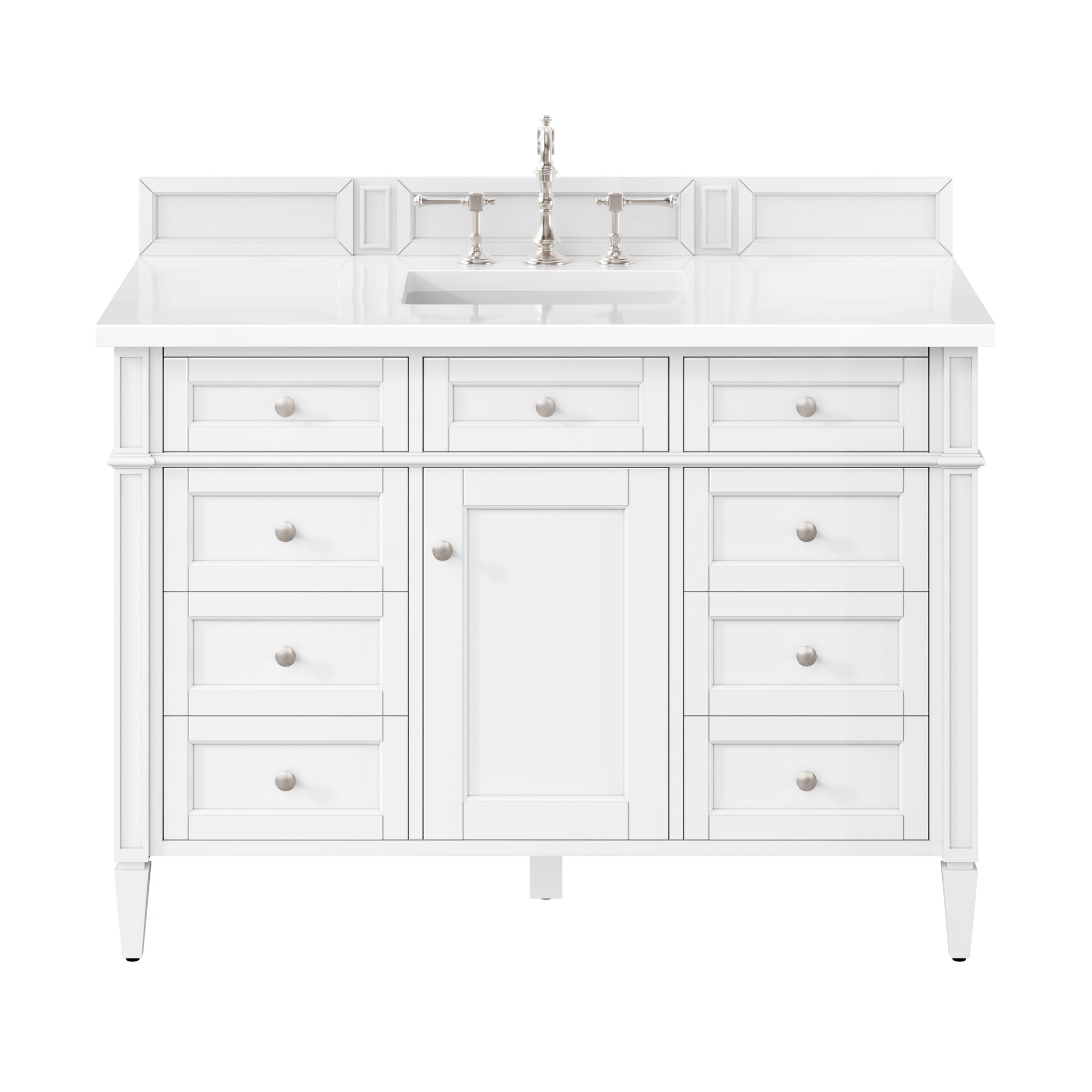 James Martin Brittany 48" Single Bathroom Vanity, Bright White by James Martin