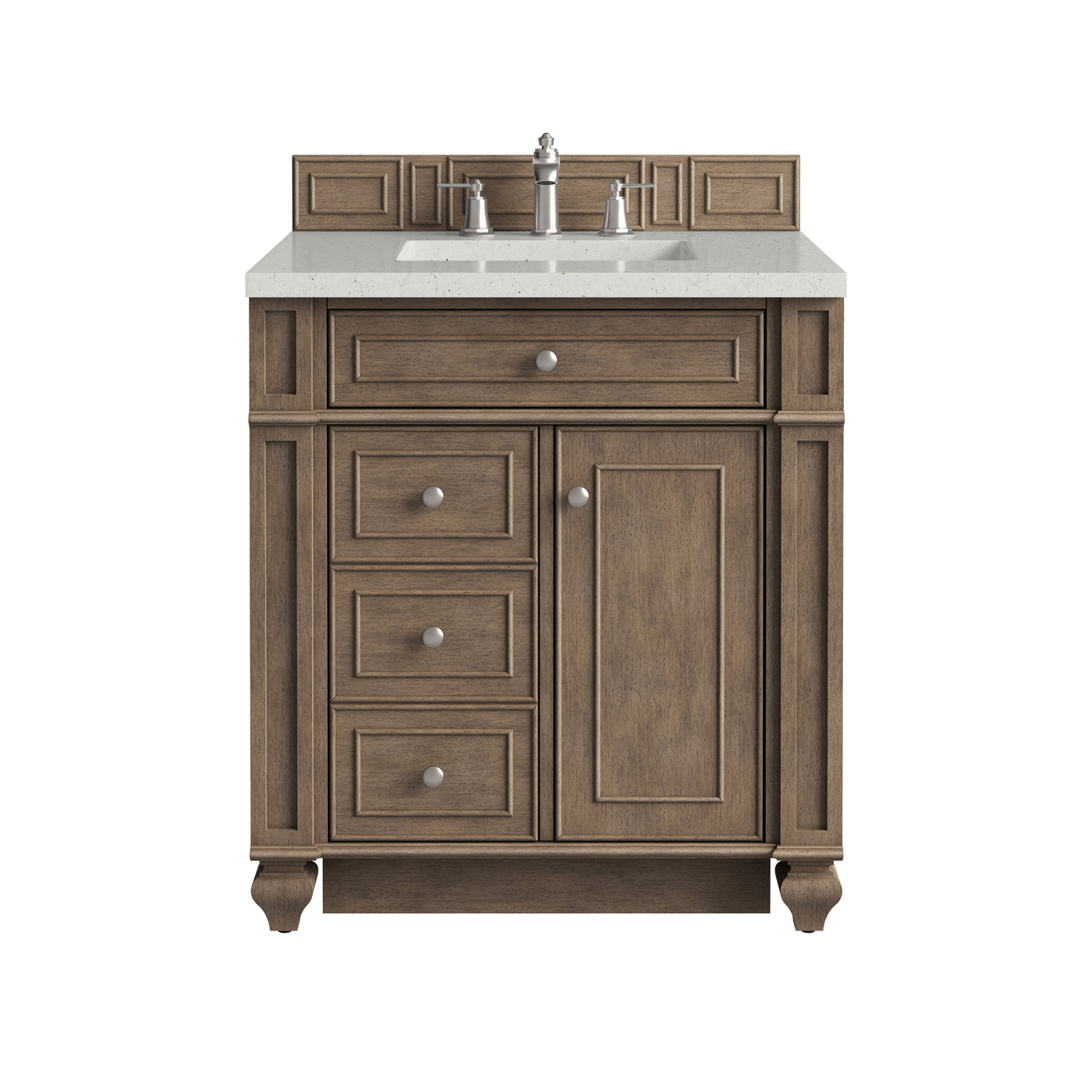 James Martin Bristol 30" Single Bathroom Vanity, Whitewashed Walnut, view 16