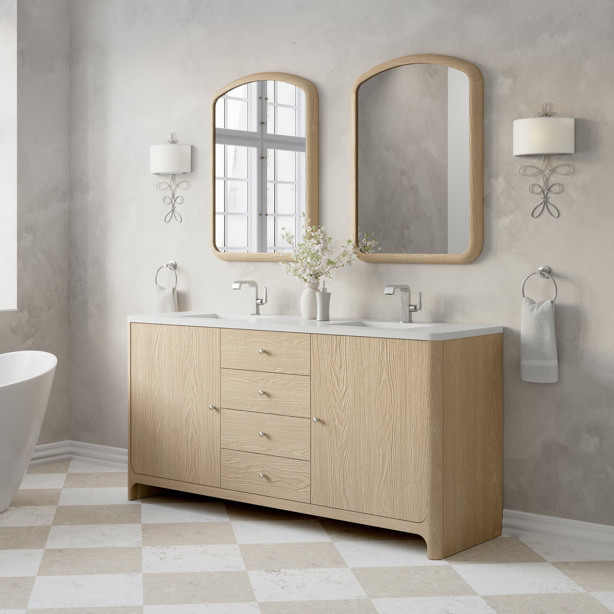 James Martin Gracyn 72" Double Bathroom Vanity, Coastal Driftwood by James Martin
