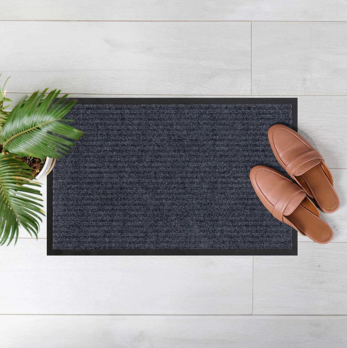 Basic Outdoor Mat, Gray by Hauteloom