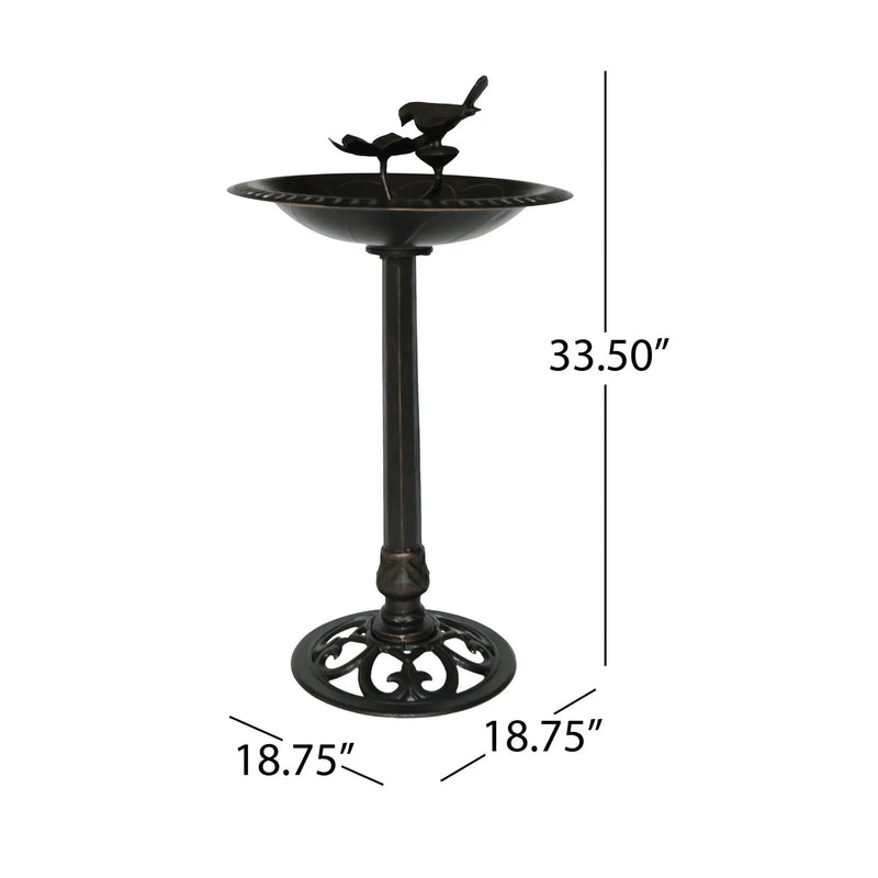 Outdoor Aluminum and Iron Bird Bath by HouseOfZazla