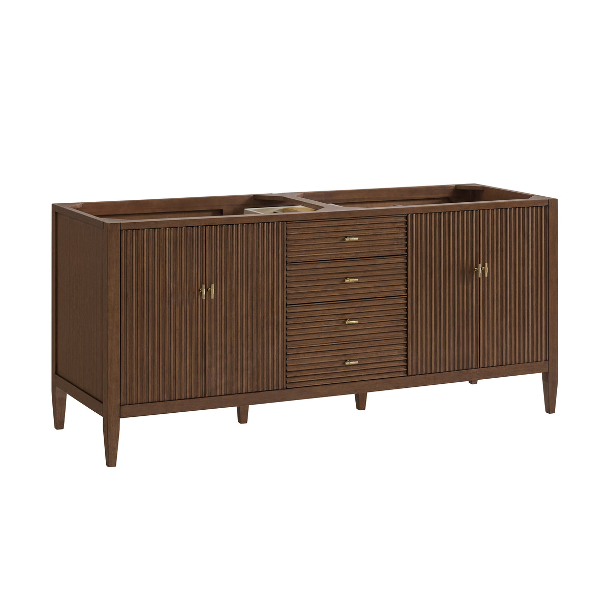 James Martin Myrrin 72" Double Bathroom Vanity, Mid-Century Walnut, view 19