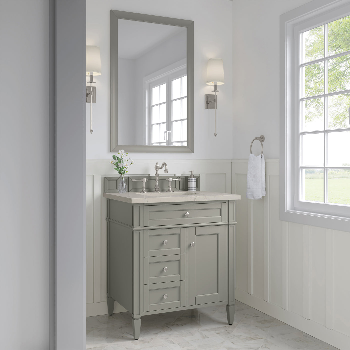 James Martin Brittany 30" Single Bathroom Vanity, Urban Gray by James Martin