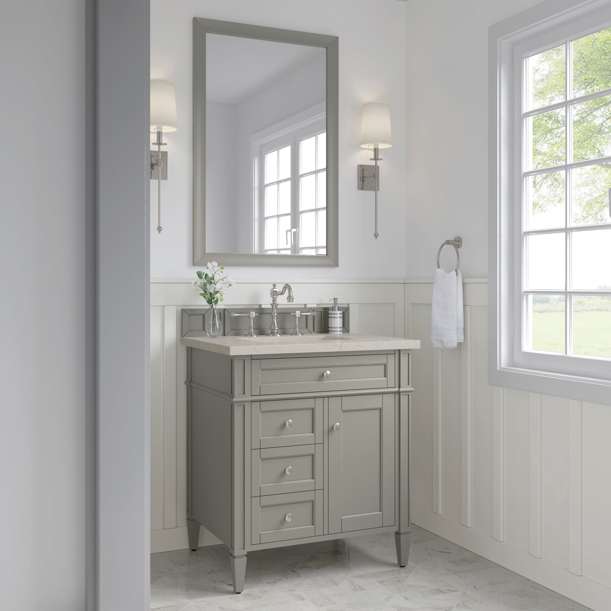 James Martin Brittany 30" Single Bathroom Vanity, Urban Gray by James Martin