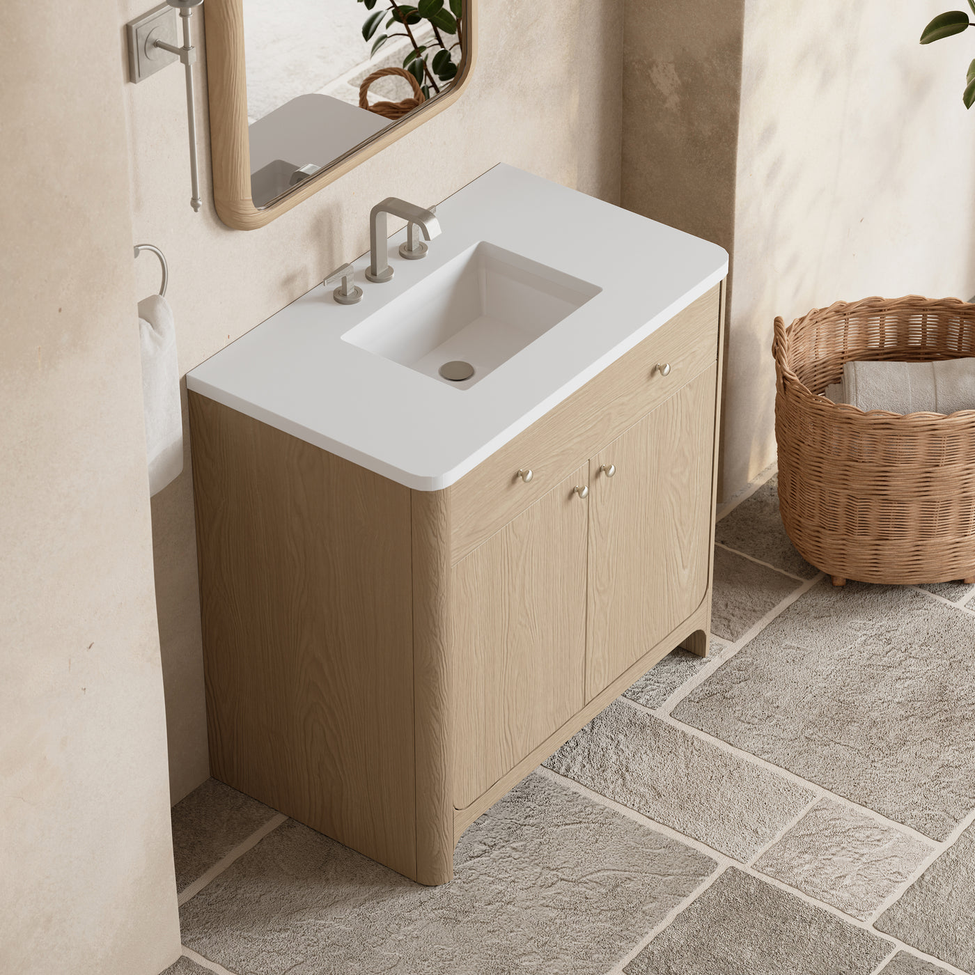James Martin Gracyn 36" Single Bathroom Vanity, Coastal Driftwood, view 27